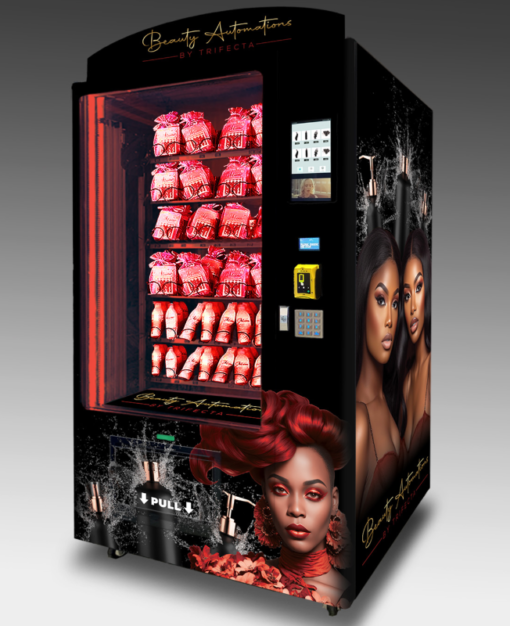 Compact beauty vending machine for sale, dispensing beauty products on the go.