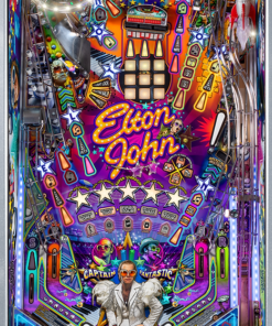 Classic Elton John Pinball Machine for sale, showcasing colorful graphics and retro gameplay