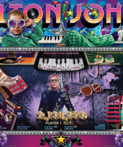 Elton John Pinball Machine for sale – a vibrant, music-themed arcade game