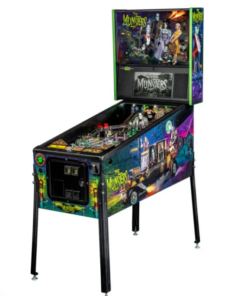 intage Munsters Pinball Machine for sale, featuring iconic characters and retro design