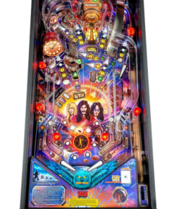 Close-up of the Rush Pinball Machine playfield for sale, highlighting detailed graphics and mechanics.