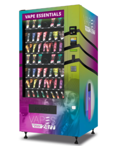 Compact and stylish vape vending machine for sale, perfect for high-traffic areas