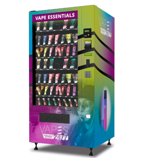 Compact and stylish vape vending machine for sale, perfect for high-traffic areas