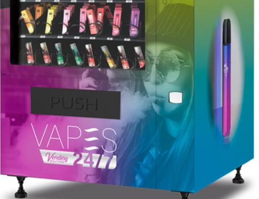 A modern vape vending machine for sale, perfect for retail stores and businesses