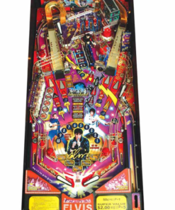 Elvis-themed pinball machine with vibrant artwork and retro design for sale