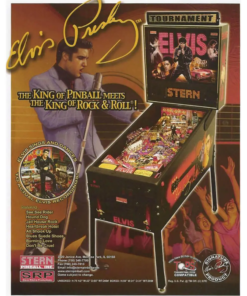 Elvis Pinball Machine for sale - vintage arcade game featuring the King of Rock 'n' Roll.