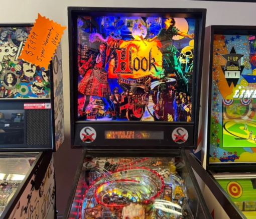 Hook Pinball Machine for sale – 1992 Williams classic arcade game