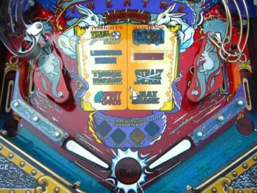 Theater of Magic pinball machine for sale - classic Bally game with magic-themed artwork.