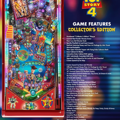 Toy Story 4 Pinball Machine – Buzz, Woody & Friends Arcade Game